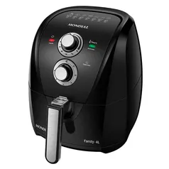 Fritadeira Elétrica Sem Óleo Mondial 4L Air Fryer AFN-40-BFS Preto/Prata 1500W 127V