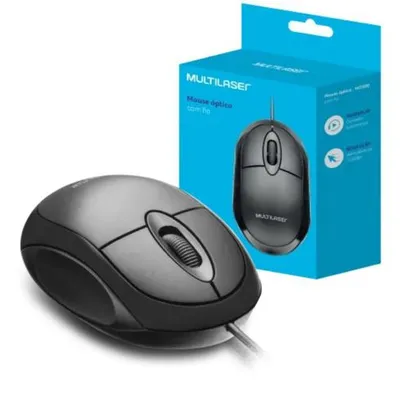 Foto do produto Mouse Óptico Classic Box Usb 1200Dpi Cabo 1M Mo300 Preto - Multilaser