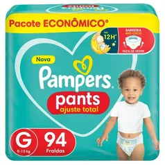 [Leve 3 unidades por R$ 92,89 cada] Fralda Calça Pampers Pants Ajuste Total G 94 unidades