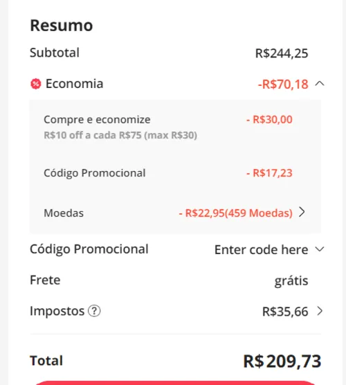 Imagem na descrição da promoção