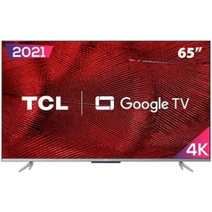 [Cartão Extra] Smart TV LED 65" 4K TCL Google TV 65P725 UHD, HDR10, Dolby Vision Atmos, Bluetooth, Comando de voz à