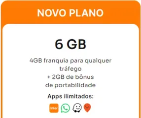 Plano de celular Inter Cel 6GB = R$15