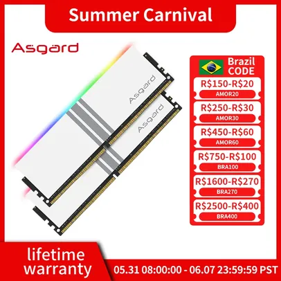 Memória RAM Asgard Valkyrie RGB 16GB (2x8)