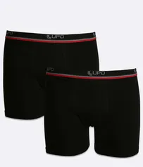 Kit 2 Cuecas Boxer Masculina Lupo Preto | R$19