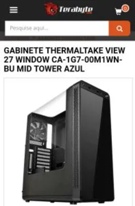 GABINETE THERMALTAKE VIEW 27 WINDOW CA-1G7-00M1WN-BU MID TOWER AZUL - R$ 300