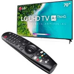 Smart TV LED 70'' LG 70UM7370 Ultra HD Thinq AI - R$500 de cashback AME