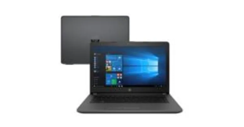 Notebook HP 246 G6 Processador Intel® Core™ i3-7020U, Windows 10 Home Single Language, 4GB, SSD 128GB, Tela 14” - R$1.799