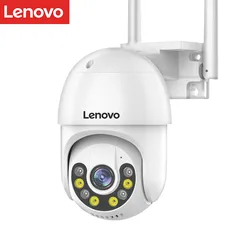 Lenovo 3mp Ptz Wifi Ip Câmera De Áudio Cctv Vigilância Ao Ar Livre 4x Zoom