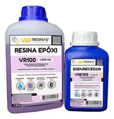 Resina Epoxi Uv Vr100 1,5 Kg (baixa Espessura) / Vip Resinas