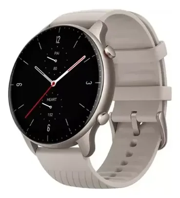 Amazfit Fashion Gtr A1952 Sport Edition 1.39  Caixa 46.4mm De  Liga De Alumínio  Cinza, Pulseira Bege