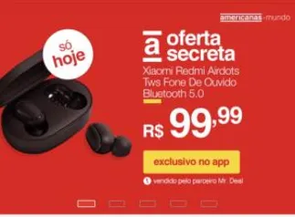 [Envio internacional APP] Xiaomi Redmi Airdots Tws Fone de Ouvido Bluetooth 5.0