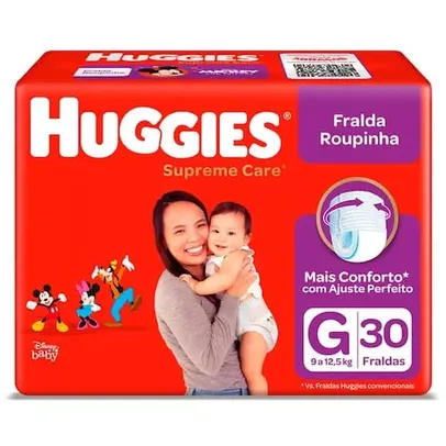 (APP) Fralda Huggies Roupinha Supreme Care G - 30 Unidades