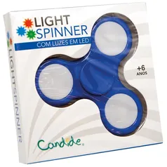 Confira Fidget Spinner Com Luzes (Azul)