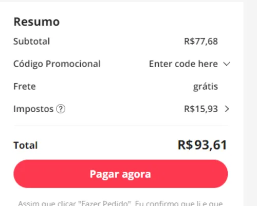 Imagem na descrição da promoção