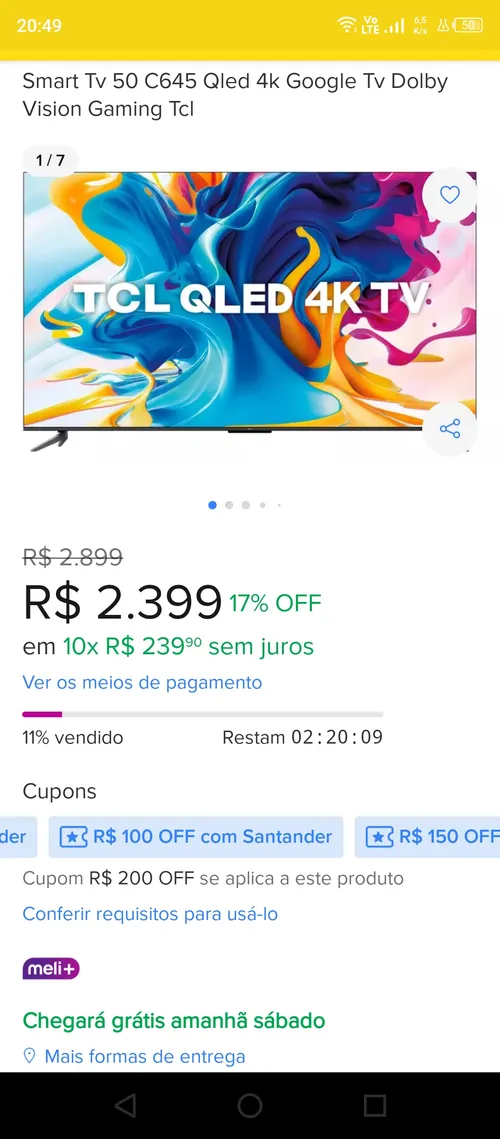 Imagem na descrição da promoção