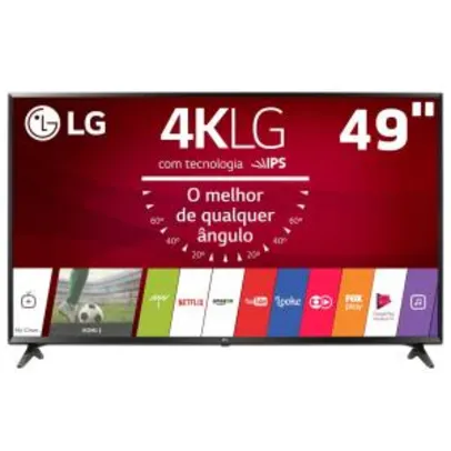 Smart TV LED 49" Ultra HD 4K LG 49UJ6300 com Sistema WebOS 3.5, Wi-Fi por R$ 2159