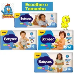 (50% na 2ª uni + cupom) - Fralda Babysec Ultrasec - M((72) G(64) XG(60) XXG(52)