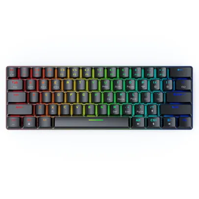 BlitzWolf BW-KB0 61 teclas bluetooth 5.0 RGB Mecânico teclado hot swap com fio modo duplo 60% teclad