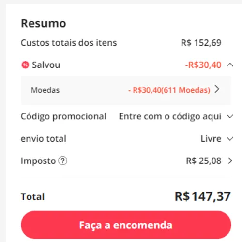 Imagem na descrição da promoção