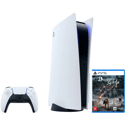 PlayStation 5 825GB ( com leitor de disco ) + jogo Demon’s Souls-PS5 | R$4.799