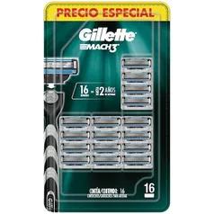 Refil para Aparelho de Barbear Gillette Mach3 - 16 Unidades