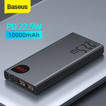[Novos usuários] Power bank Baseus 10000mah carregamento rápido 20w pd | R$ 77