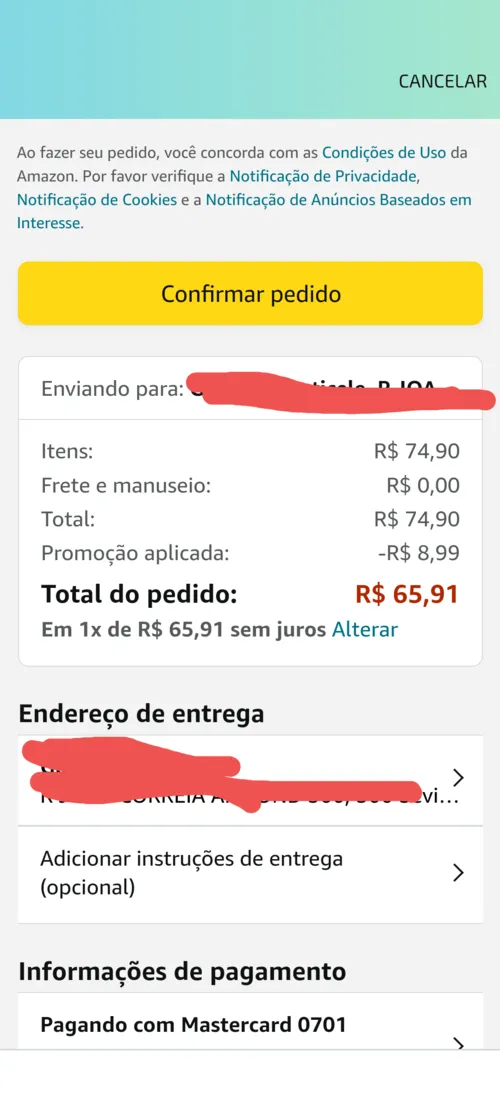 Imagem na descrição da promoção