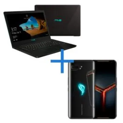 Notebook ASUS M570DD-DM122T + Smartphone ASUS ROG Phone II - R$5399