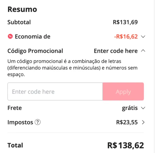 Imagem na descrição da promoção