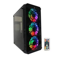 Gabinete Rise Mode Gamer Tower 01, Mid Tower, RGB, com FAN, Lateral em Acrílico, Frontal em Vidro