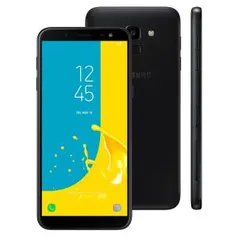 Smartphone Samsung Galaxy J6 13MP, TV Digital HD, Dual Chip, Android, 8.0, Processador Octa Core  2GB de RAM, 32GB, Preto