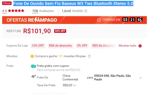 Imagem na descrição da promoção