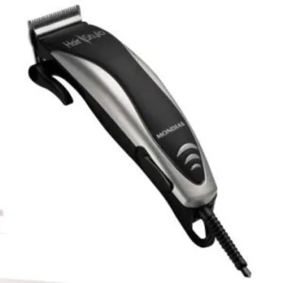 Máquina de Cortar Cabelo Hair Stylo Mondial - 4 Pentes, Alavanca de Ajuste, Lâminas de Aço Inox, Kit com 8 Peças