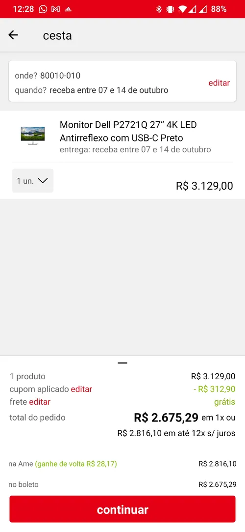 Imagem na descrição da promoção