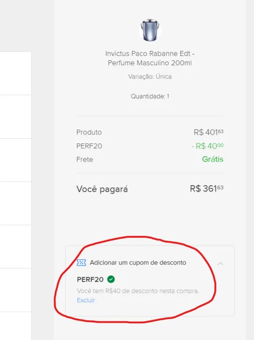 Imagen na descrição da promoção