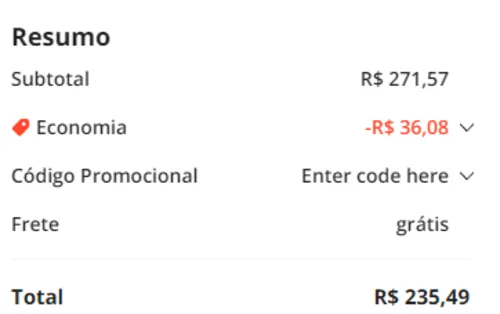 Imagem na descrição da promoção