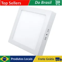 [R$15 "MOEDAS/BR] Painel LED Plafon Quadrado 25W de Sobrepor/Embutir - Luz Branco Frio 6500K, Bivolt  #Aliexpress 🇧🇷