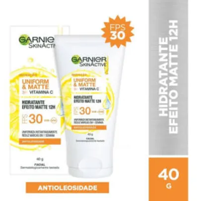 Hidratante Facial Efeito Matte Fps30 Garnier 40g - R$23