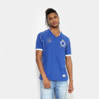 Saindo por R$ 69: Camiseta Cruzeiro Retrô Mania 2003 Tríplice Coroa Masculina - Azul Royal | R$69 | Pelando