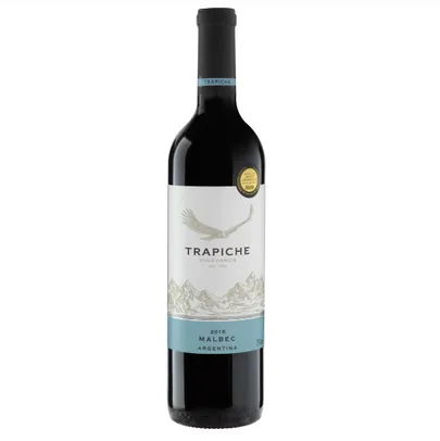 [4 UNIDADES] Vinho Argentino Tinto Seco Trapiche Malbec Mendoza 750ml | R$130
