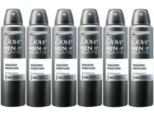 Desodorante Aerossol Antitranspirante Masculino - Men+Care Sem Perfume 150ml Cada 6 Unidades R$55