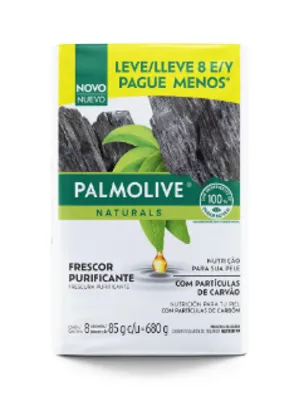 (Regional) Sabonete em Barra Palmolive Naturals Sensação Purificante 8 unidades de 85g Leve Mais Pague Menos