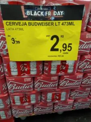 [Carrefour Bairro - BH] Cerveja Budweiser LT 473ML | R$3