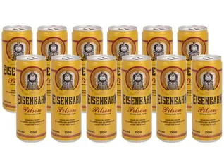 [APP] 4 caixas de Cerveja Eisenbahn Pilsen 12 Unidades - 350ml l R$2,52 a unidade | R$128