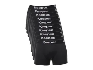 Kit 10 Cuecas Boxer Preta Microfibra Masculina Keeper Básica Box