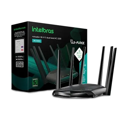 Roteador Wi-Fi 5 Wi-Force W5-2100G Preto Intelbras