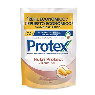 (Recorrência/10 Unidades) Sabonete Líquido Protex Nutri Protect Vitamina E 200Ml Refil