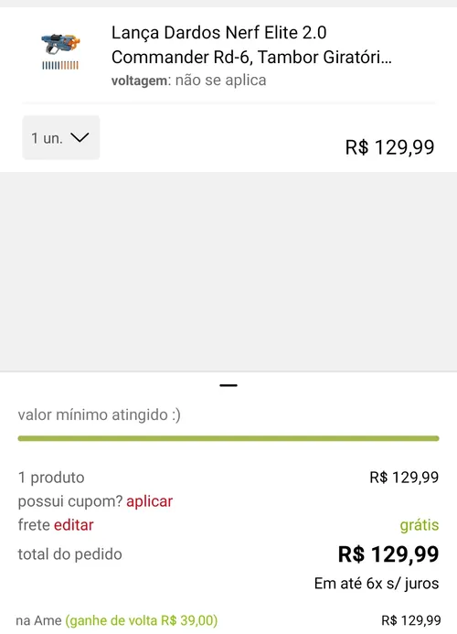 Imagem na descrição da promoção