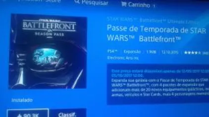 Passe de temporada star wars battlefront grátis (Ps4) na PSN BR