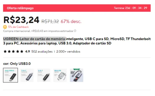 Imagem na descrição da promoção